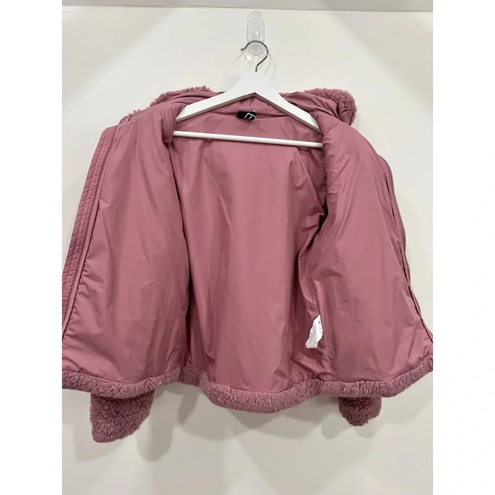 Under Armour Girls XL Pink Sherpa Fleece Hooded Jacket Coat YXL